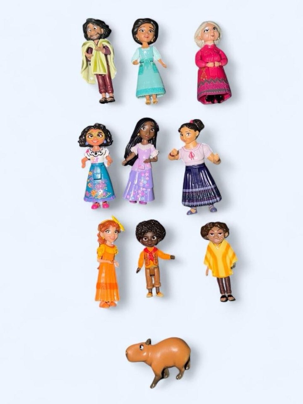 Disney Mini Character Figures in Teal, Purple, Pink, Orange, Yellow & Brown